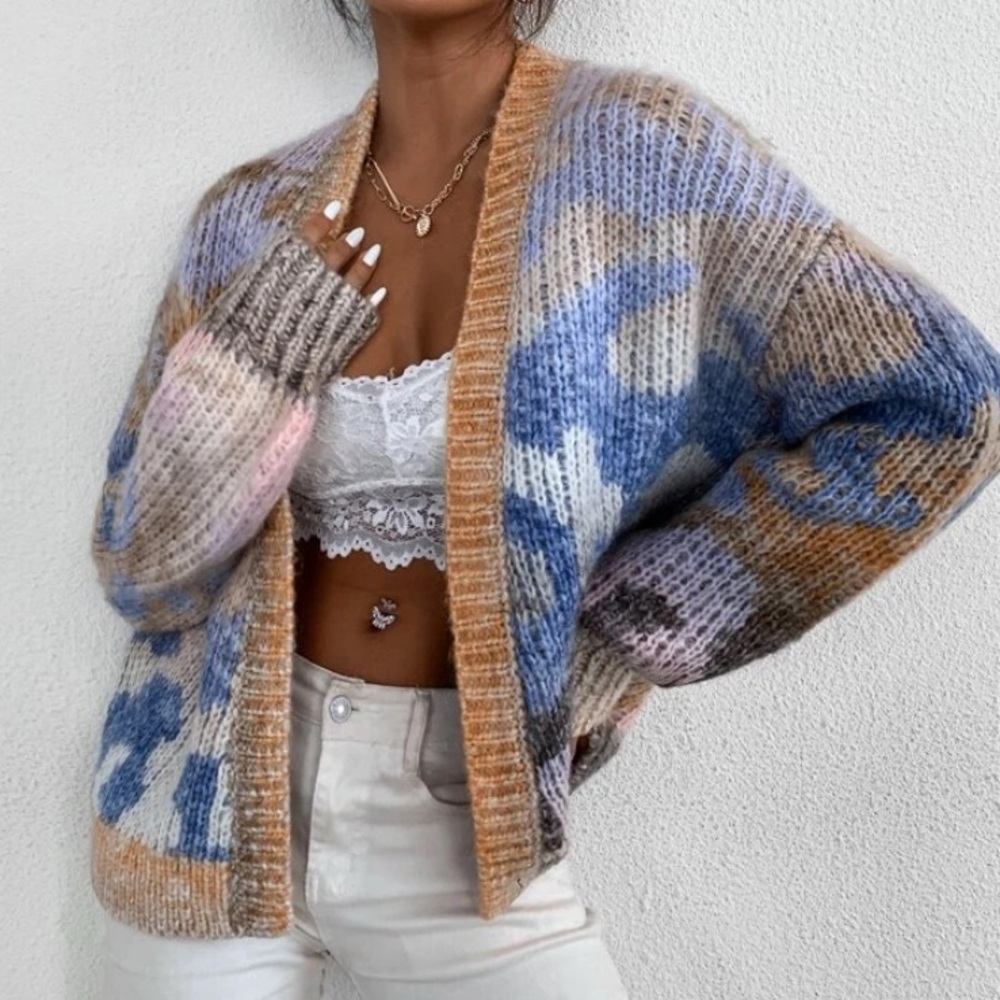 Color block drop shoulder sweater - Picture 6 of 8